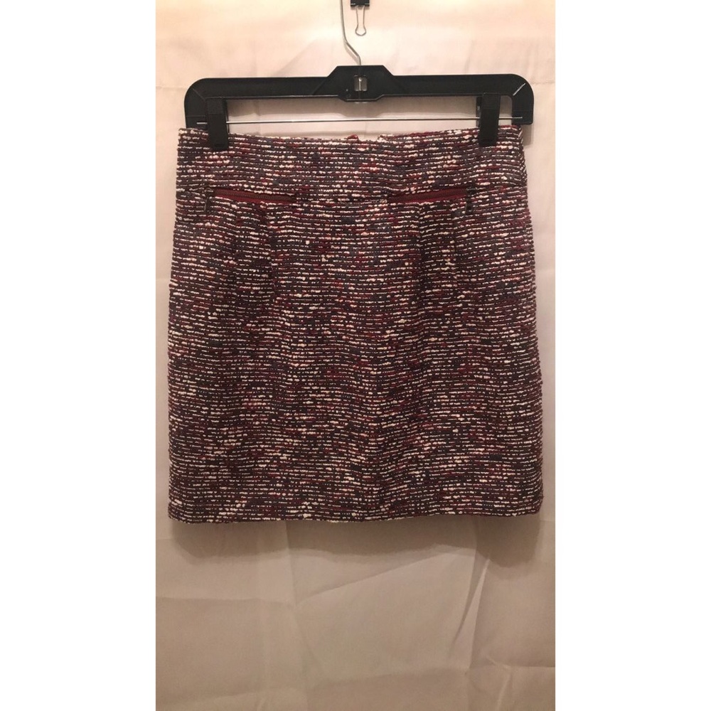 LOFT TWEED ZIP POCKET SKIRT